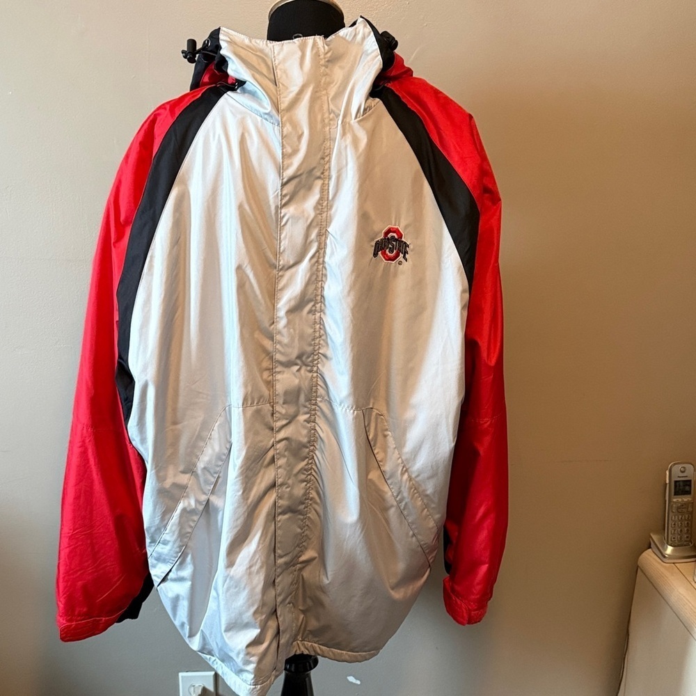 Red Oak Vintage Men's OHIO STATE BUCKEYES Fleece Lined Jacket Coat 2XL